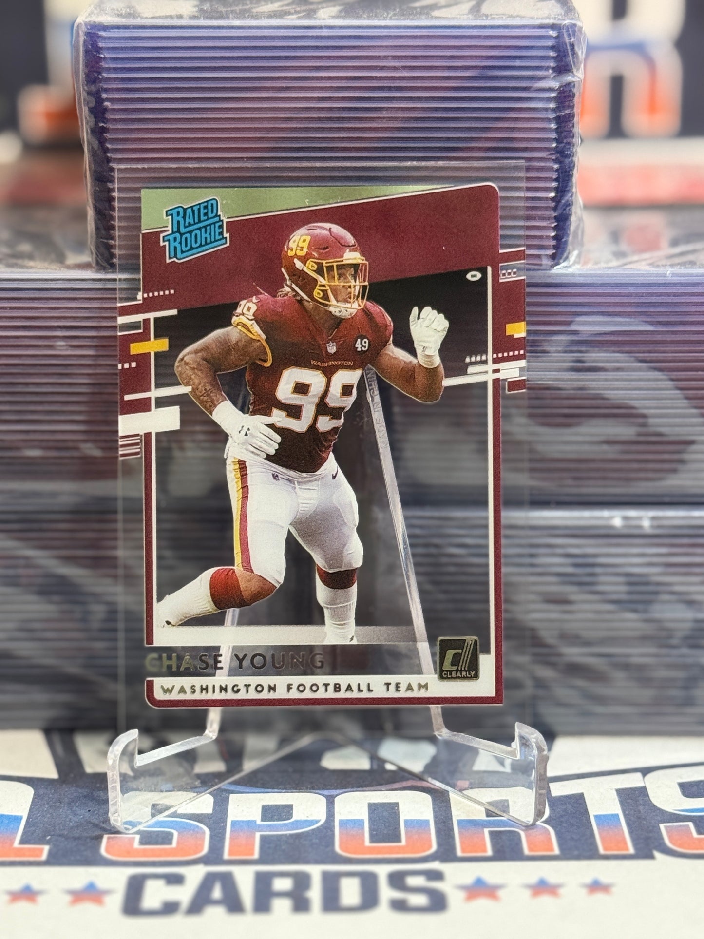 2020 Donruss Chronicles (Clearly, Rated Rookie) Chase Young #RR-CY