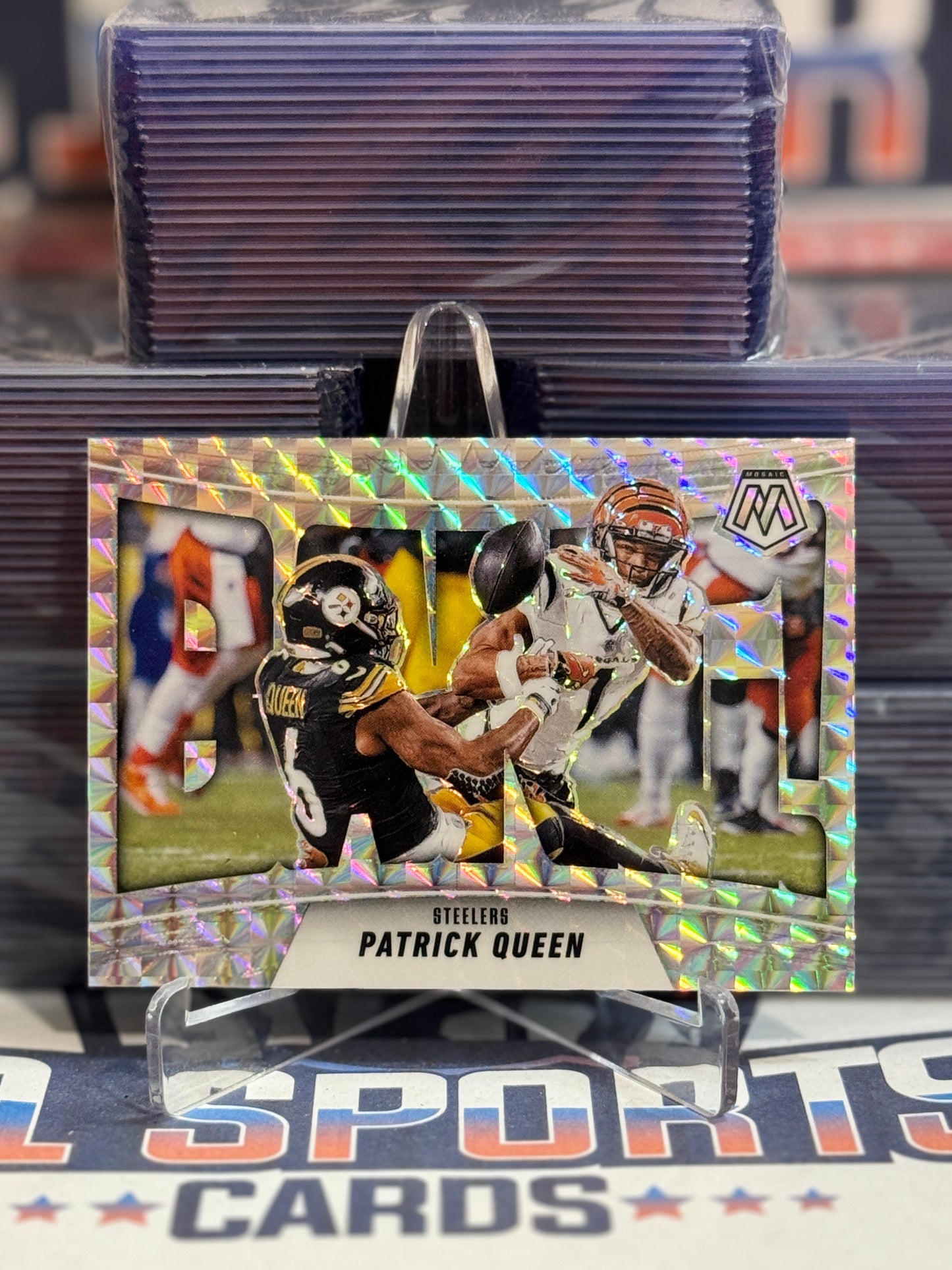 2025 Panini Mosaic (Mosaic Prizm, Bang!) Patrick Queen #12