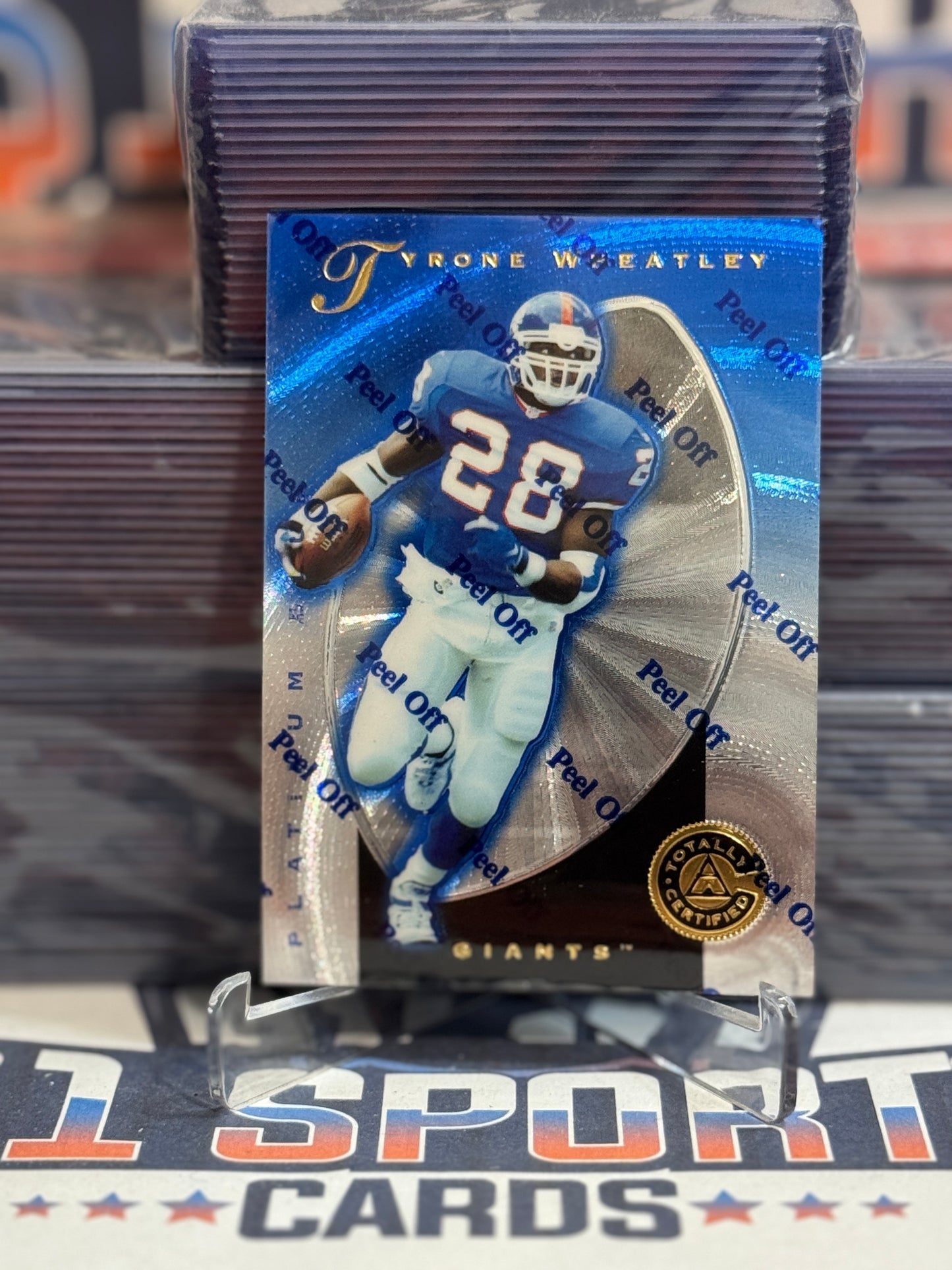 1997 Pinnacle Totally Certified (Blue 128/2499) Tyrone Wheatley #119