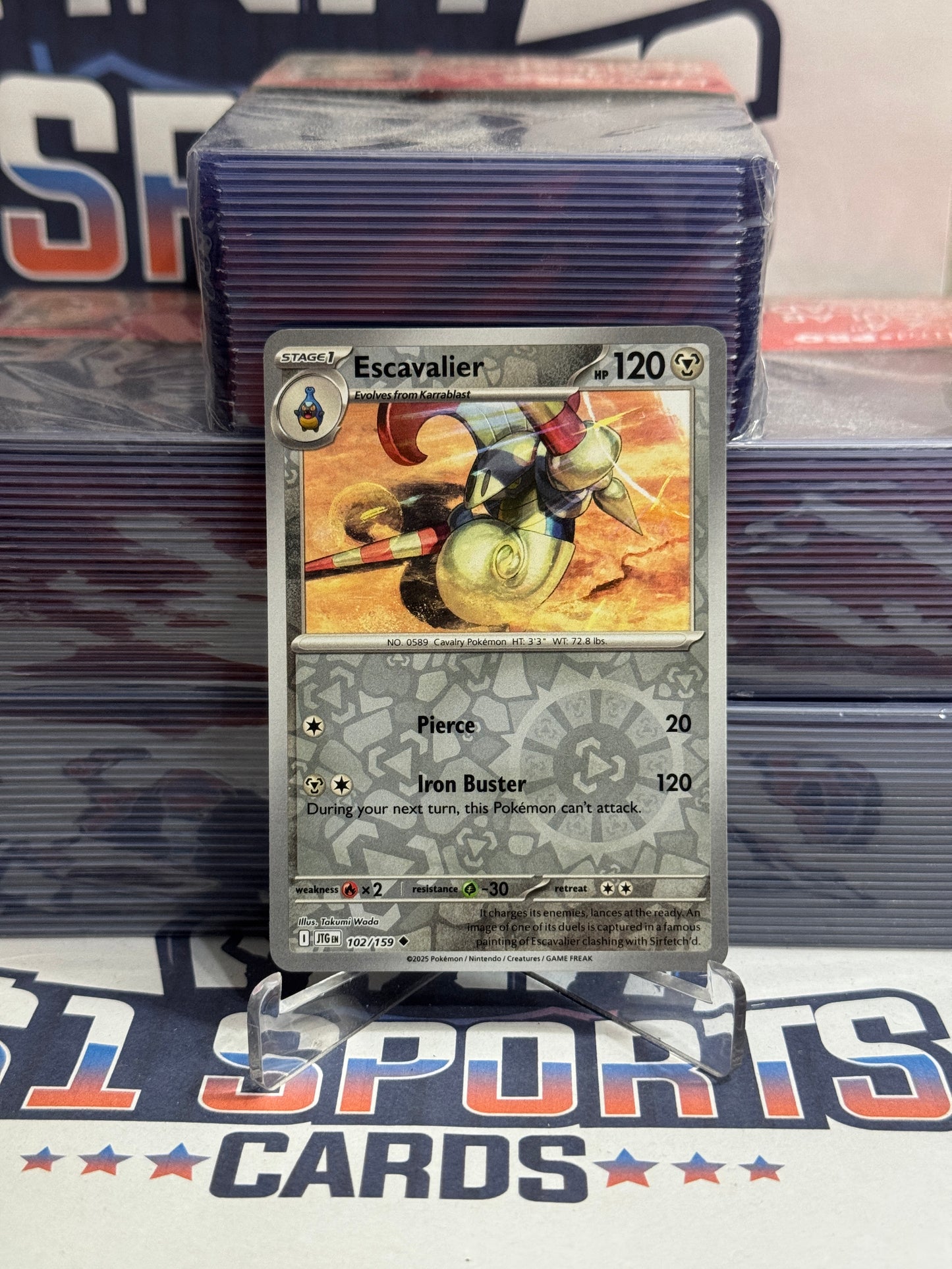 Pokemon TCG: Journey Together - Escavalier (Reverse Holo, Uncommon) #102