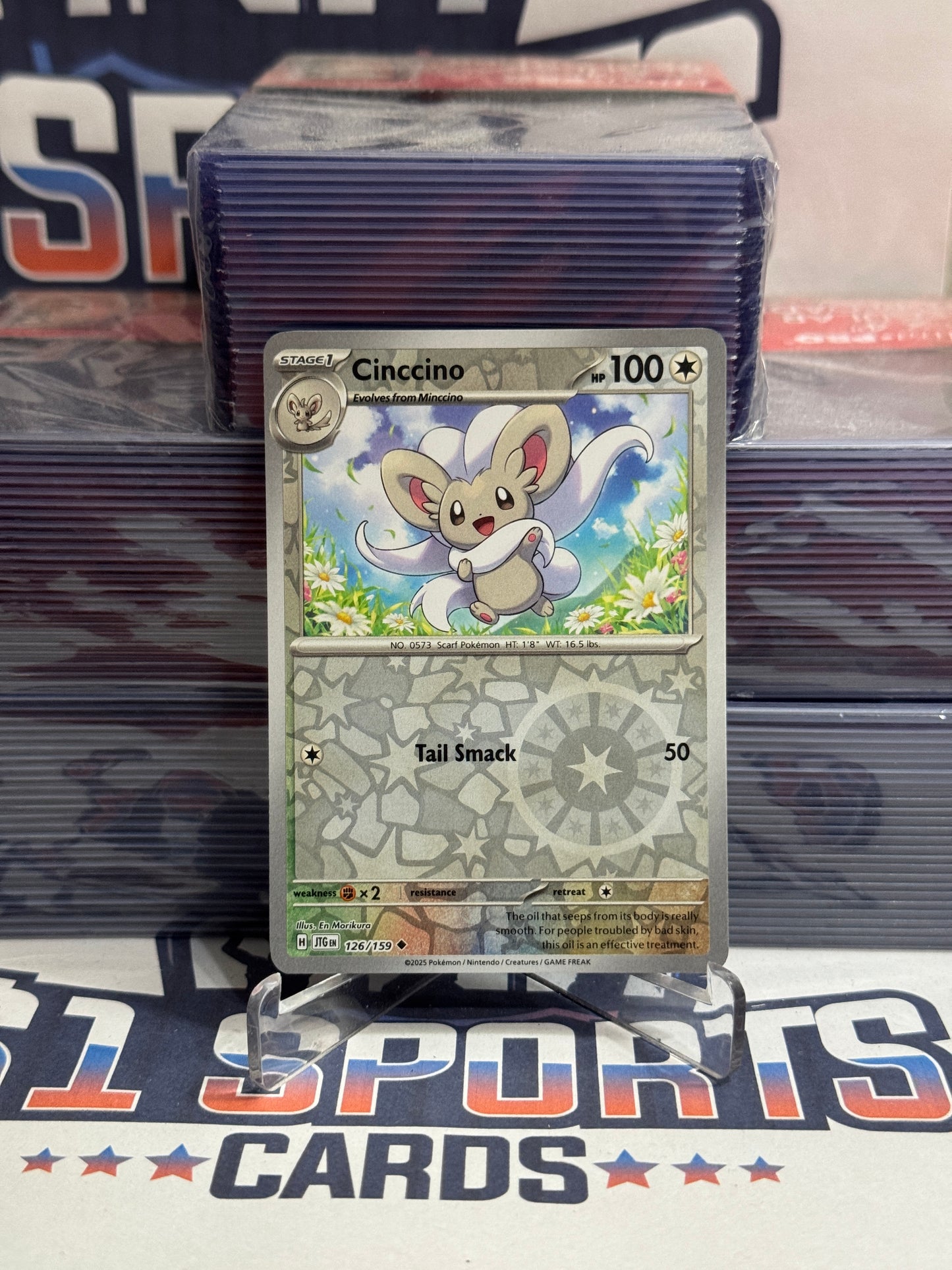 Pokemon TCG: Journey Together - Cinccino (Reverse Holo, Uncommon) #126