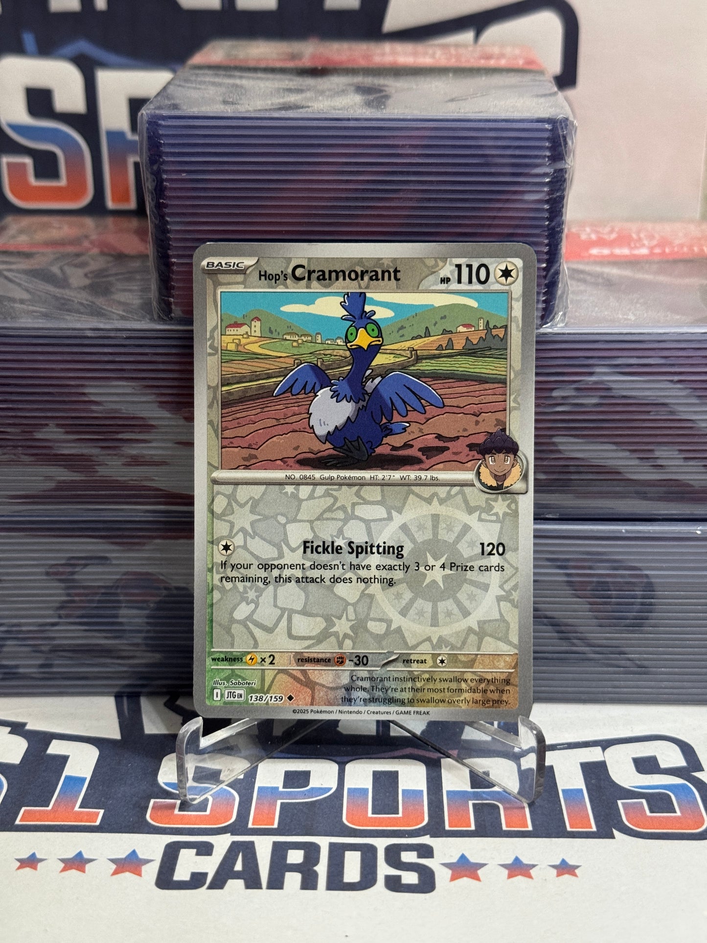 Pokemon TCG: Journey Together - Hop's Cramorant (Reverse Holo, Uncommon) #138