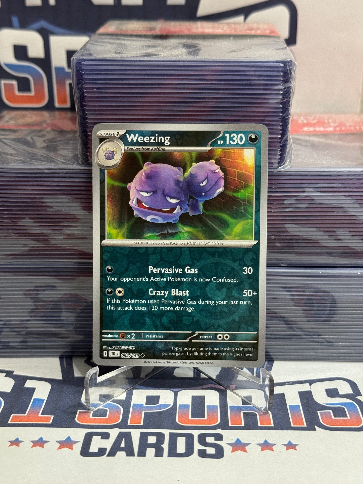 Pokemon TCG: Journey Together - Weezing (Reverse Holo, Uncommon) #92