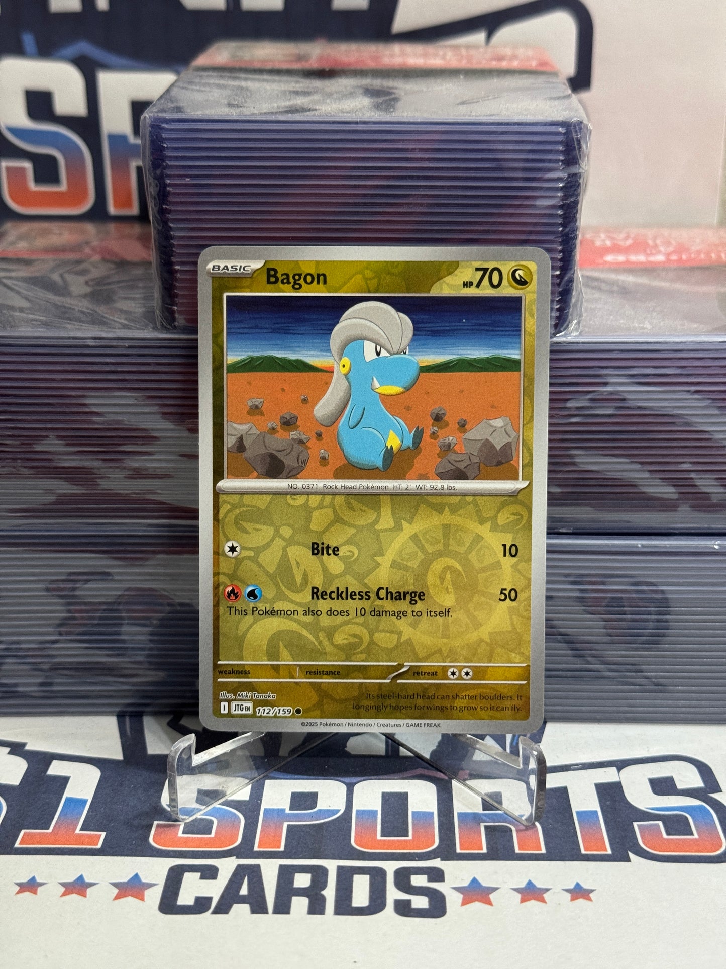 Pokemon TCG: Journey Together - Bagon (Reverse Holo, Common) #112