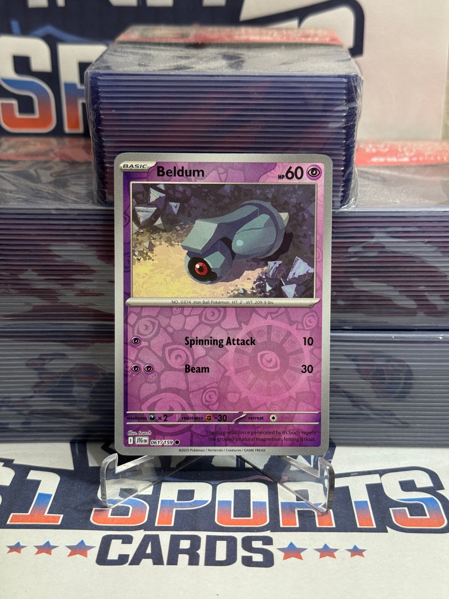 Pokemon TCG: Journey Together - Beldum (Reverse Holo, Common) #61
