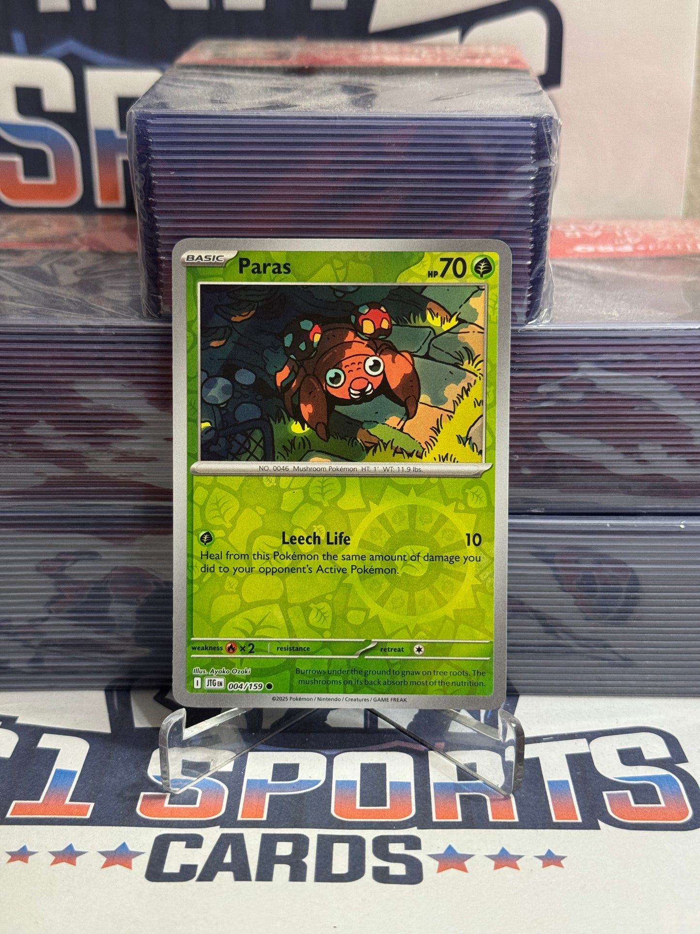 Pokemon TCG: Journey Together - Paras (Reverse Holo, Common) #4