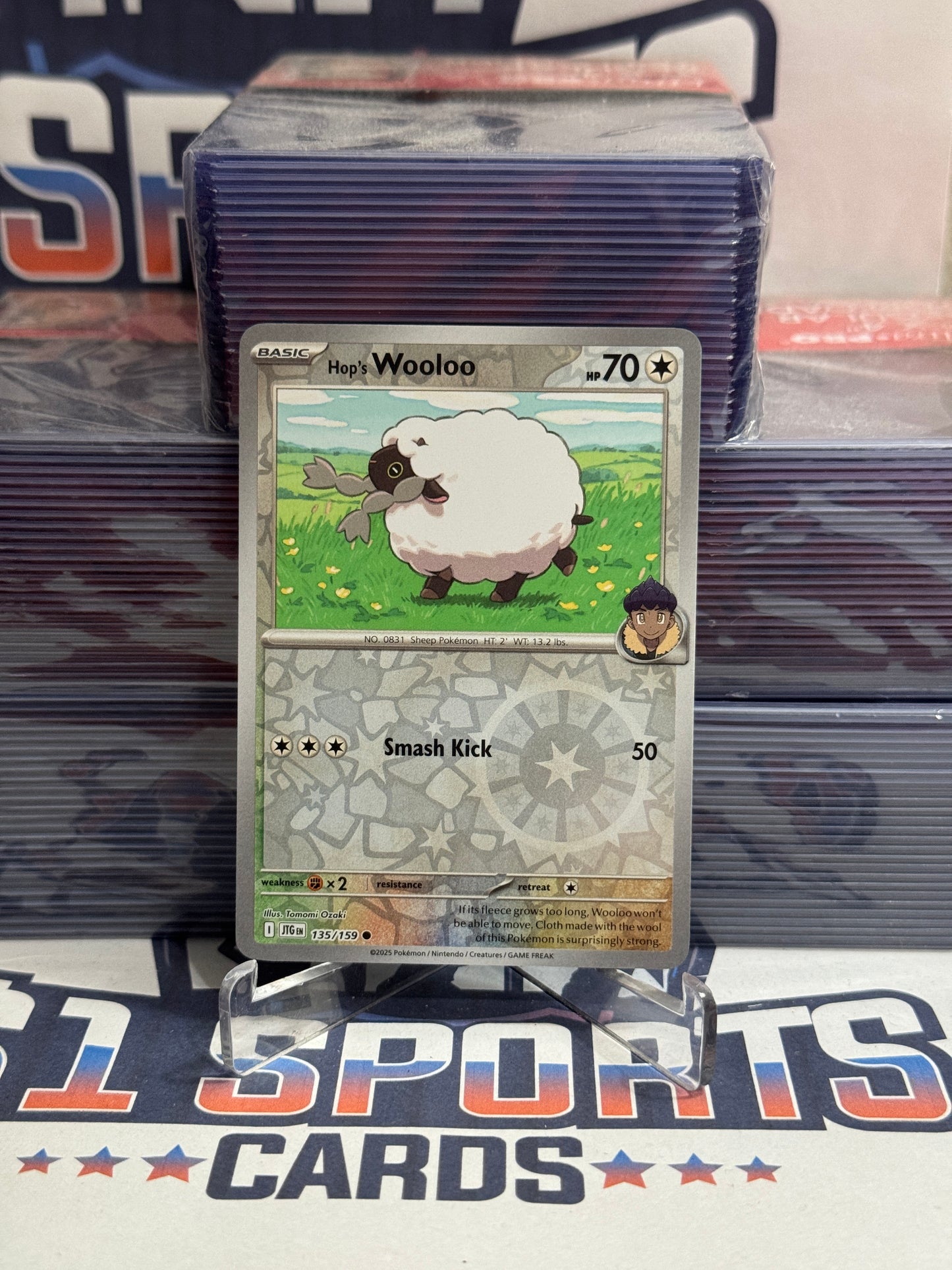 Pokemon TCG: Journey Together - Hop's Wooloo (Reverse Holo, Common) #135