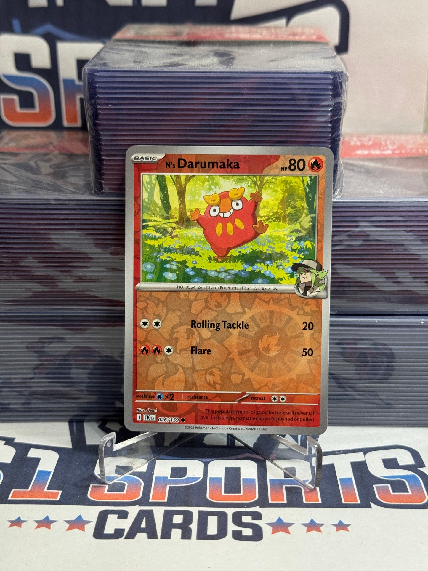 Pokemon TCG: Journey Together - N's Darumaka (Reverse Holo, Common) #26