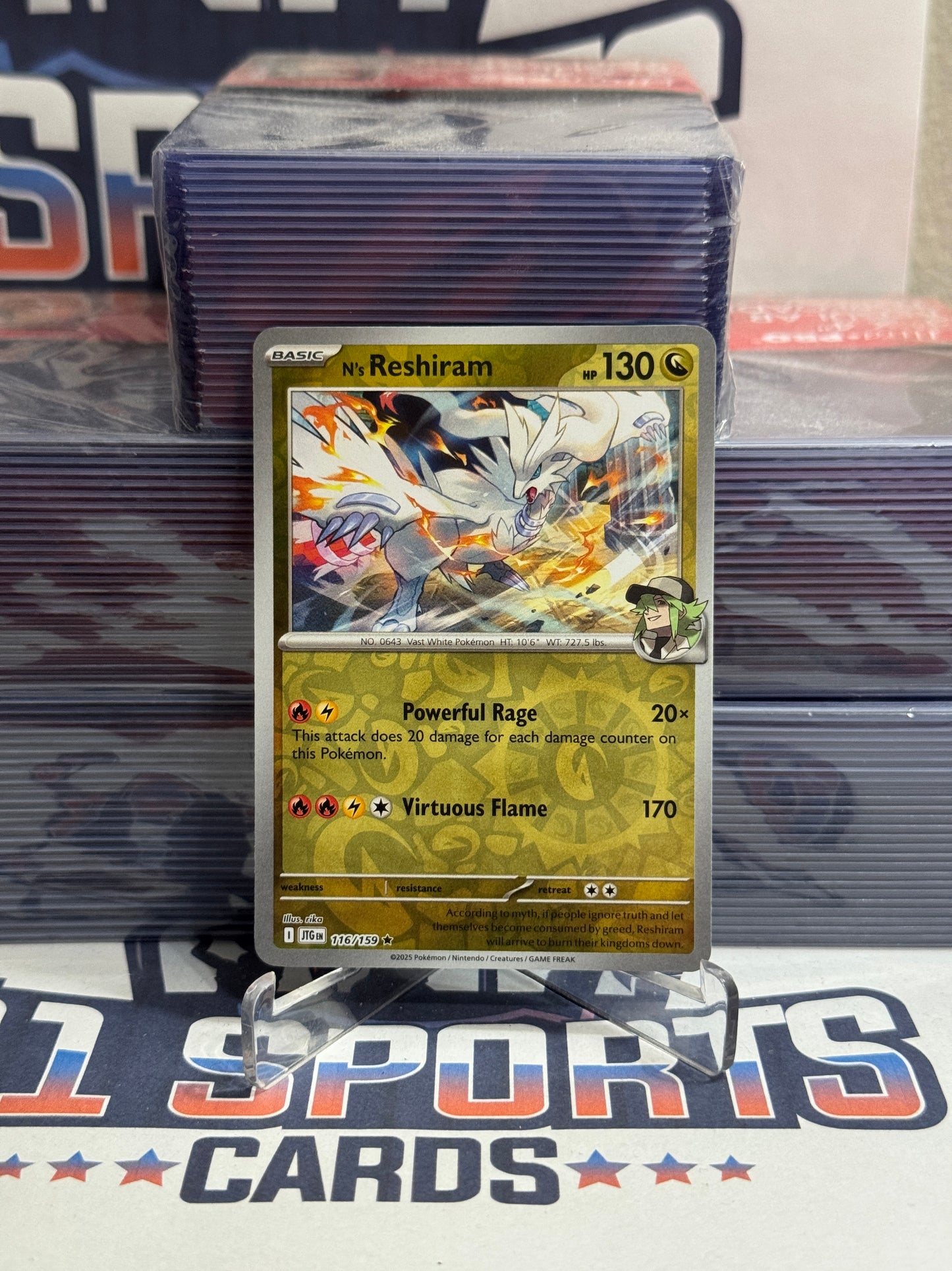 Pokemon TCG: Journey Together - N's Reshiram (Reverse Holo, Rare) #116