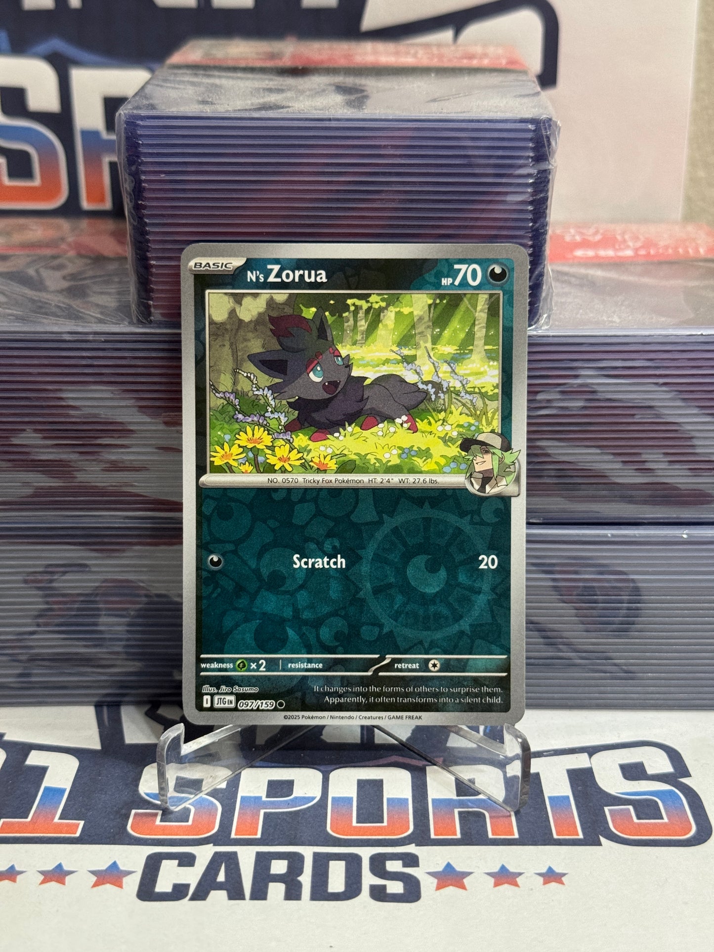 Pokemon TCG: Journey Together - N's Zorua (Reverse Holo, Common) #97