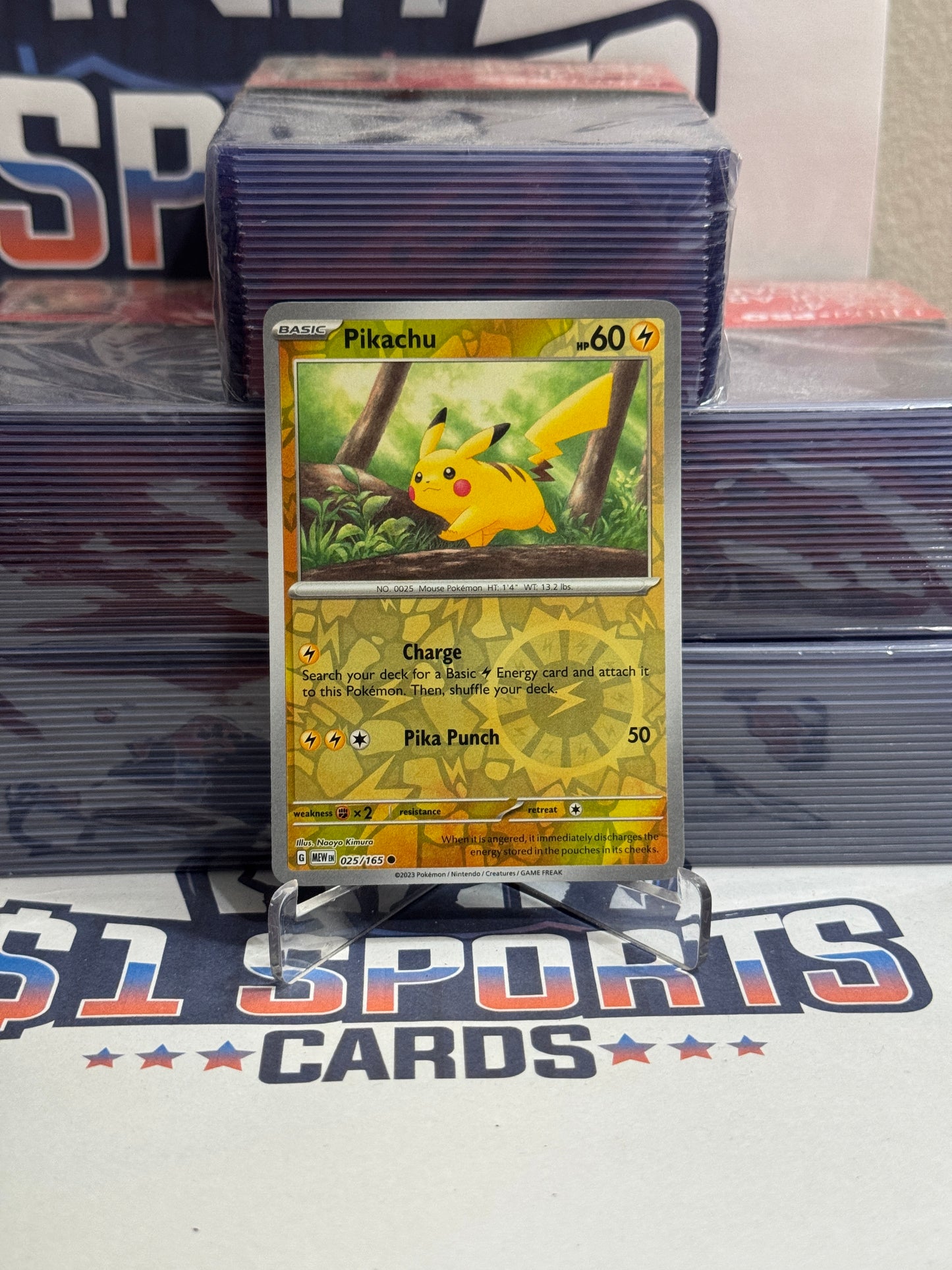 Pokemon TCG: Scarlet & Violet 151 - Pikachu (Reverse Holo, Common) #25