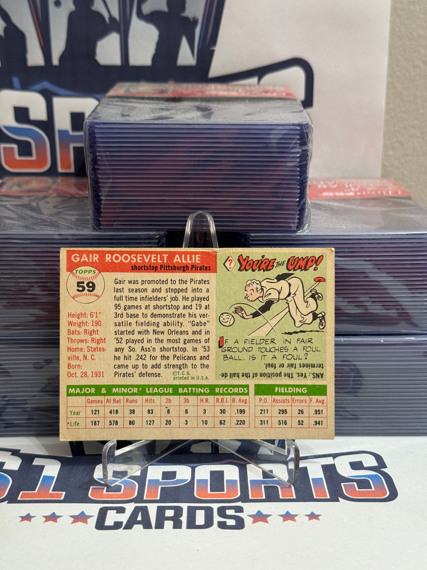 1955 Topps Gair Allie #59