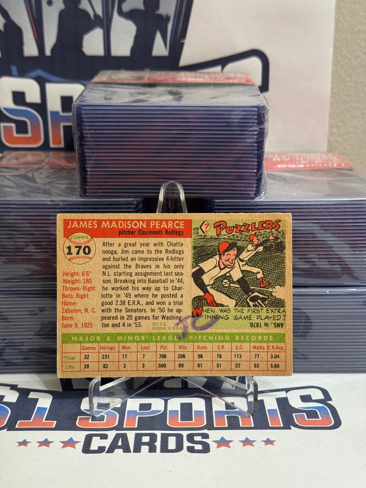 1955 Topps Jim Pearce #170