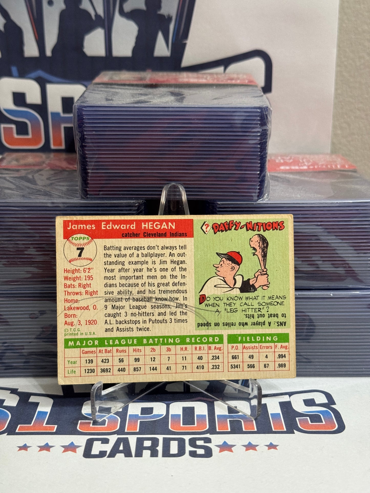 1955 Topps Jim Hegan #7