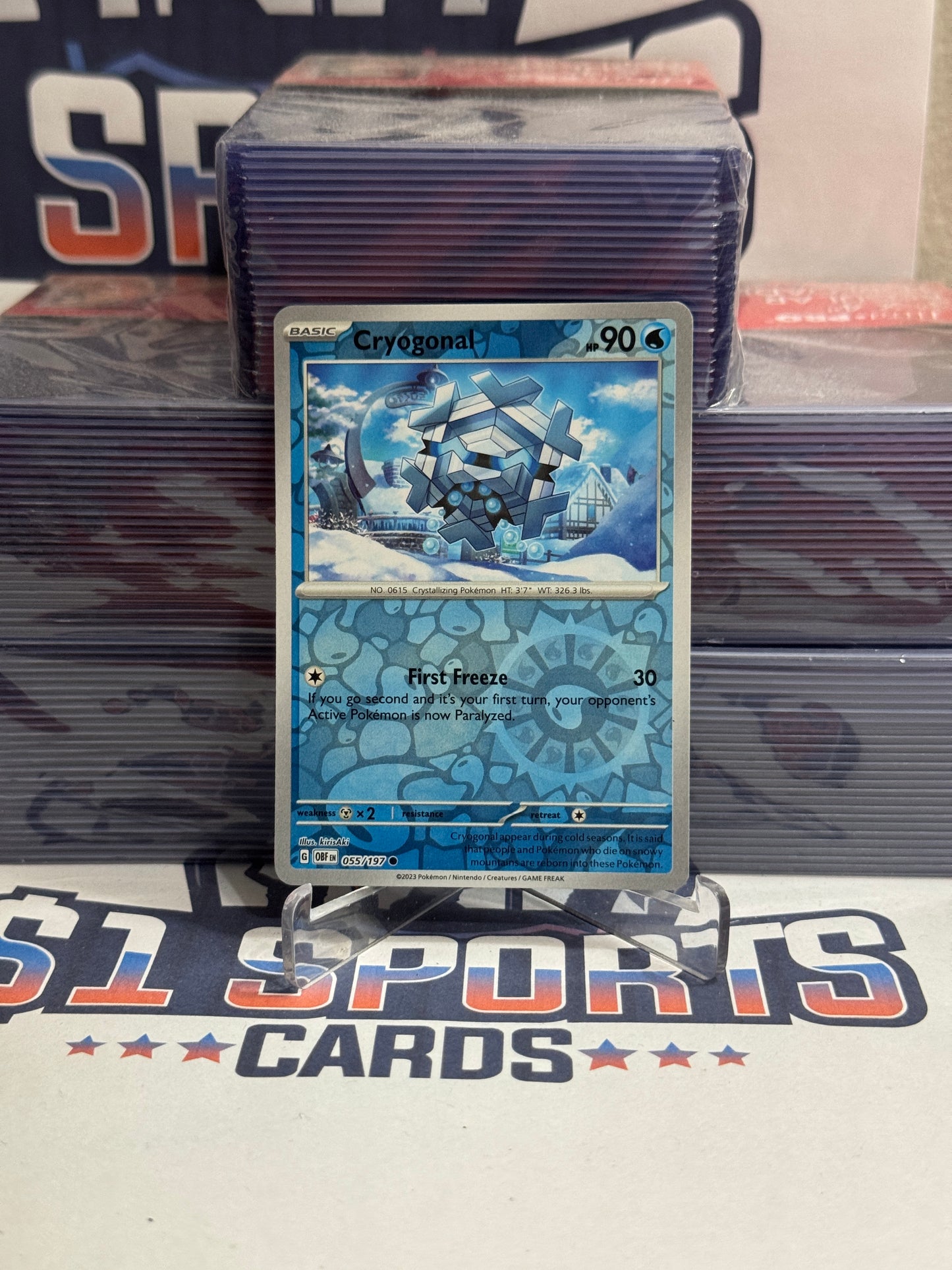 Pokemon TCG: Obsidian Flames - Cryogonal (Reverse Holo, Uncommon) #55