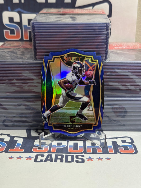 2020 Panini Select (Blue Die Cut Prizm) Jerry Jeudy Rookie #156