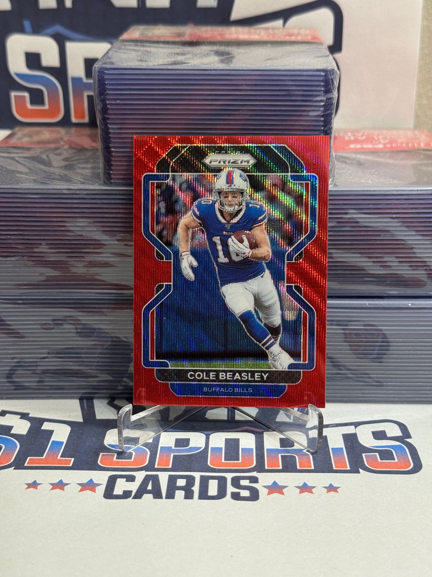 2021 Panini Prizm (Red Wave Prizm 116/149) Cole Beasley #115