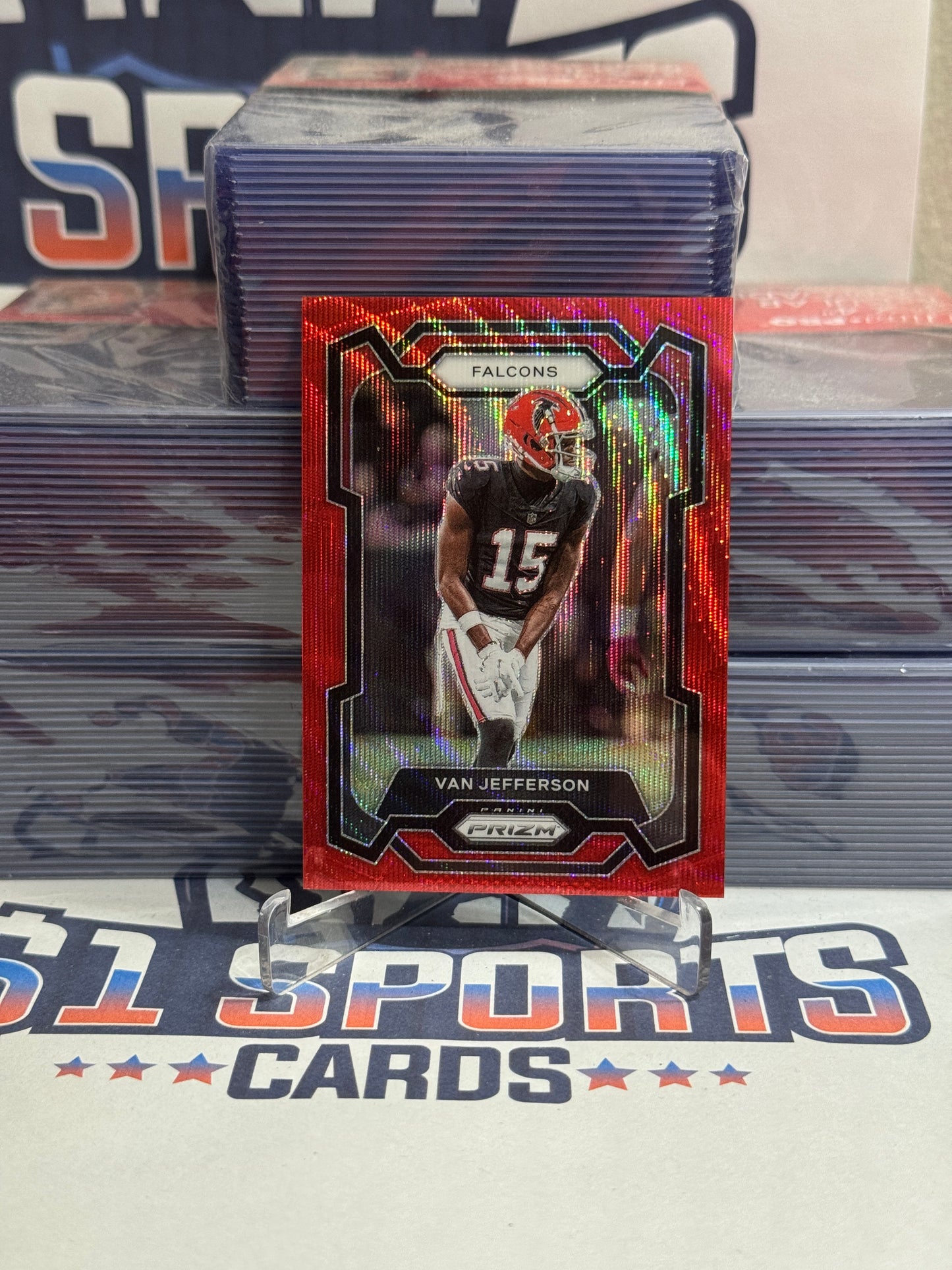 2023 Panini Prizm (Ruby Wave Prizm 27/149) Van Jefferson #171