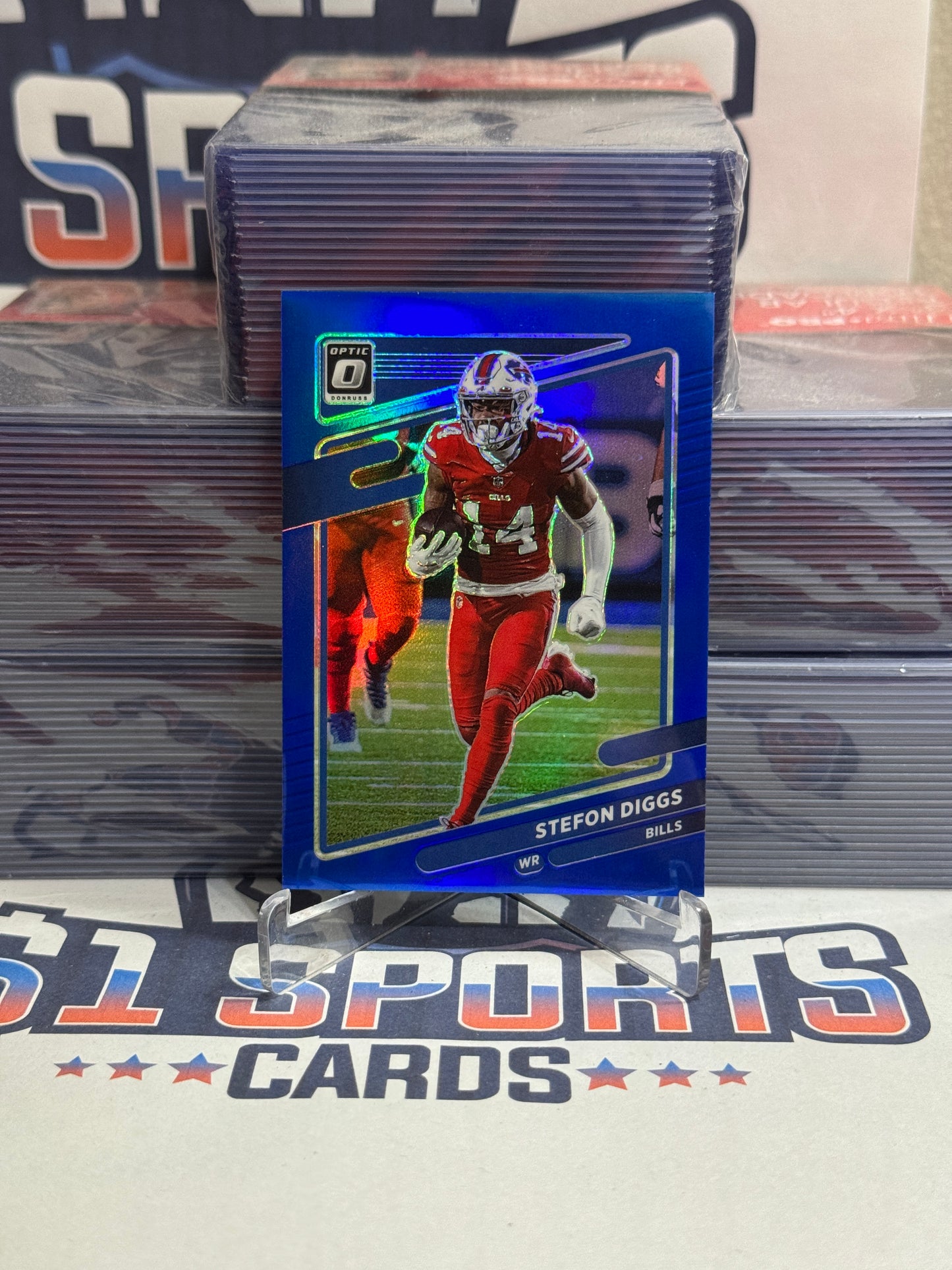 2021 Donruss Optic (Blue Prizm 117/179) Stefon Diggs #51