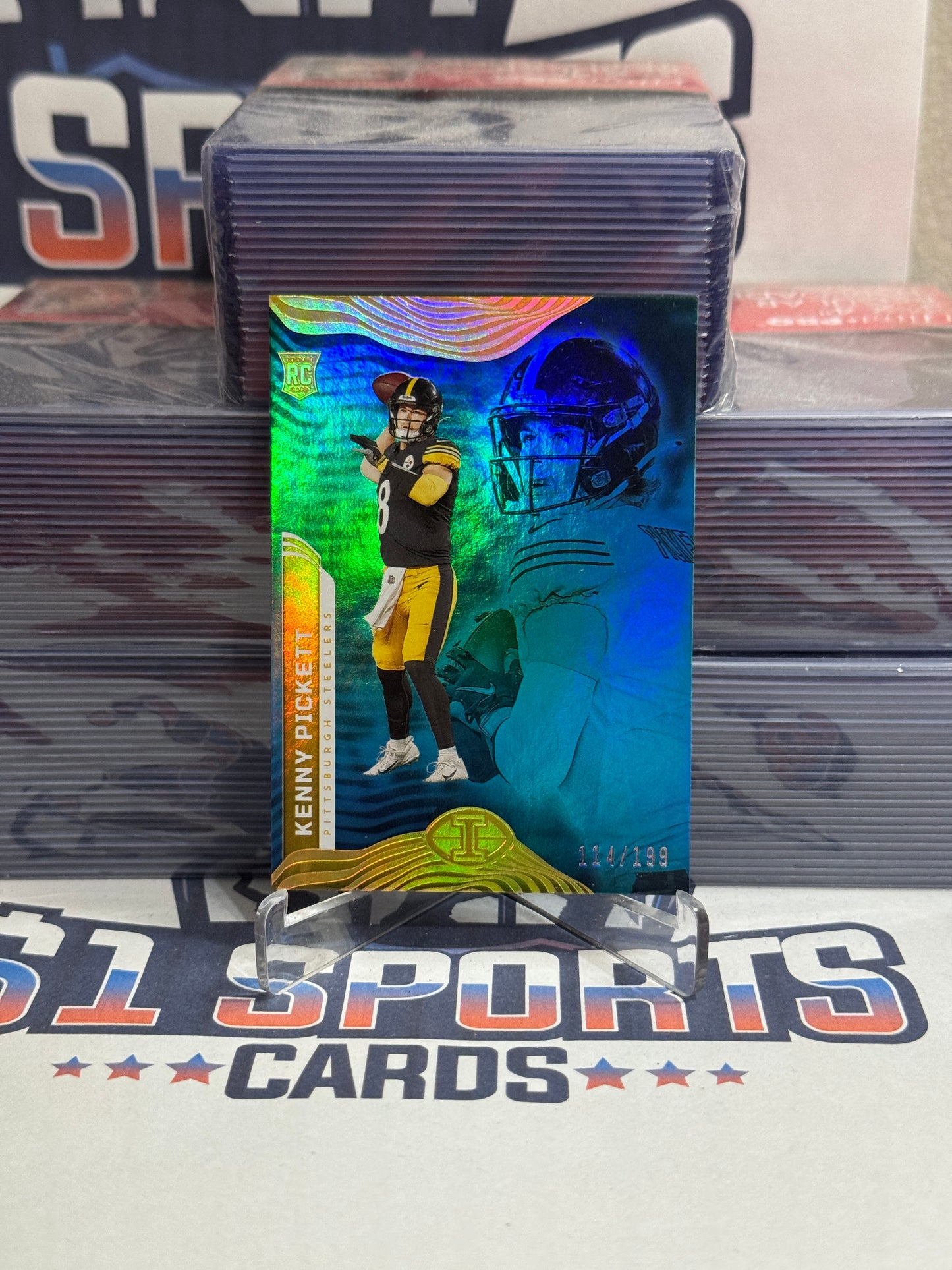 2022 Panini Illusions (Light Blue 114/199) Kenny Pickett Rookie #84