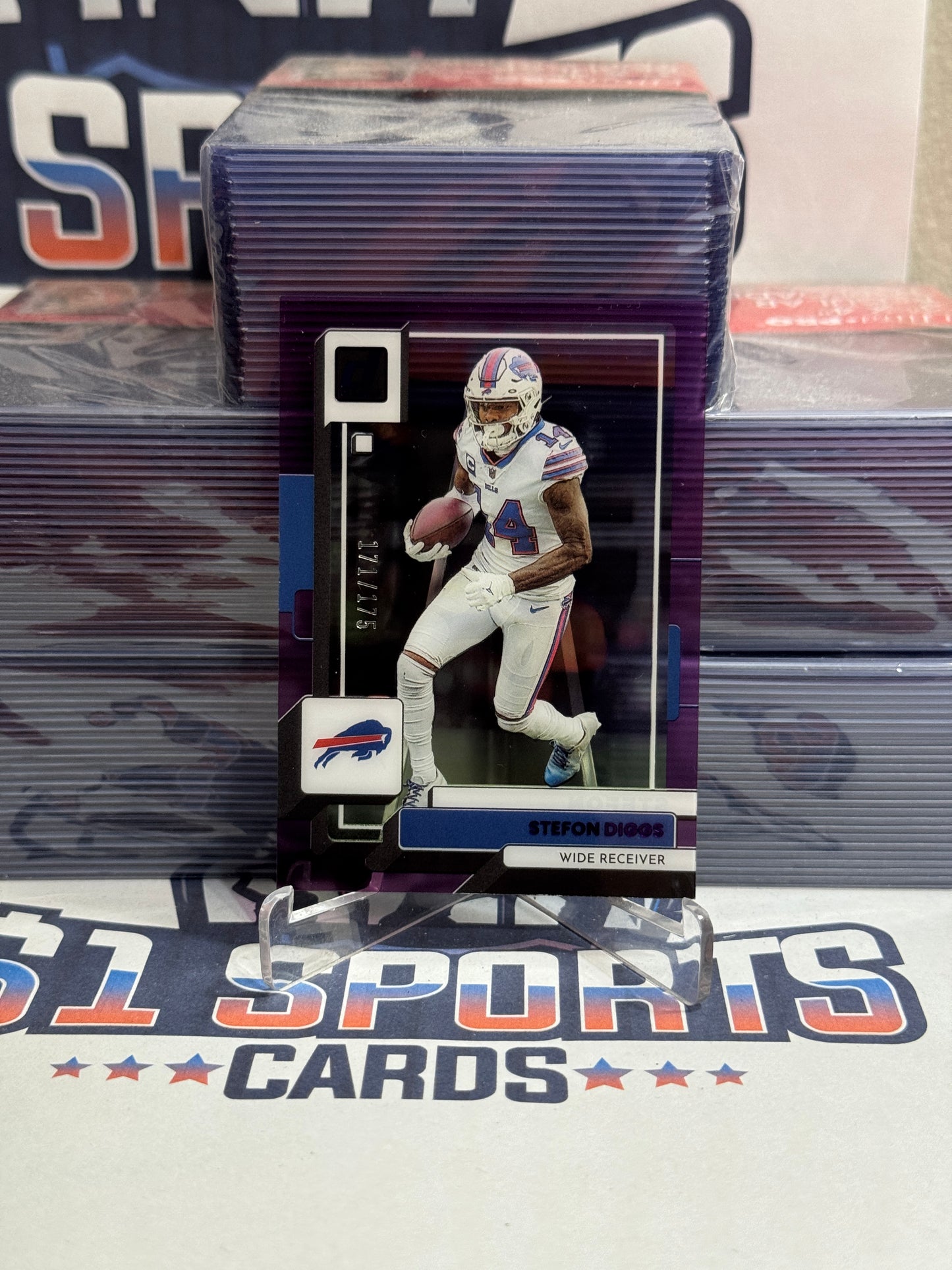 2022 Donruss Clearly (Purple 171/175) Stefon Diggs #6
