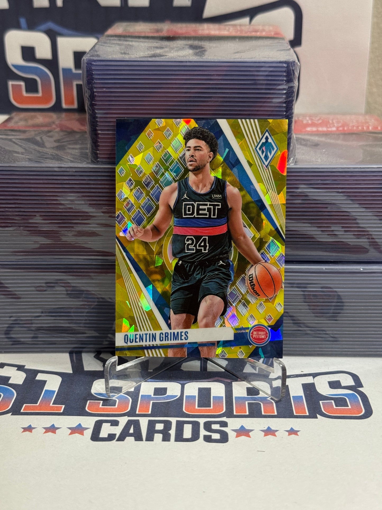 2023 Panini Phoenix (Yellow Prizm 44/175) Quentin Grimes #190