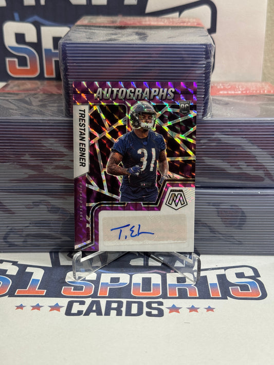 2022 Panini Mosaic (Purple Prizm, Auto 15/49) Trestan Ebner Rookie #RAM-TE