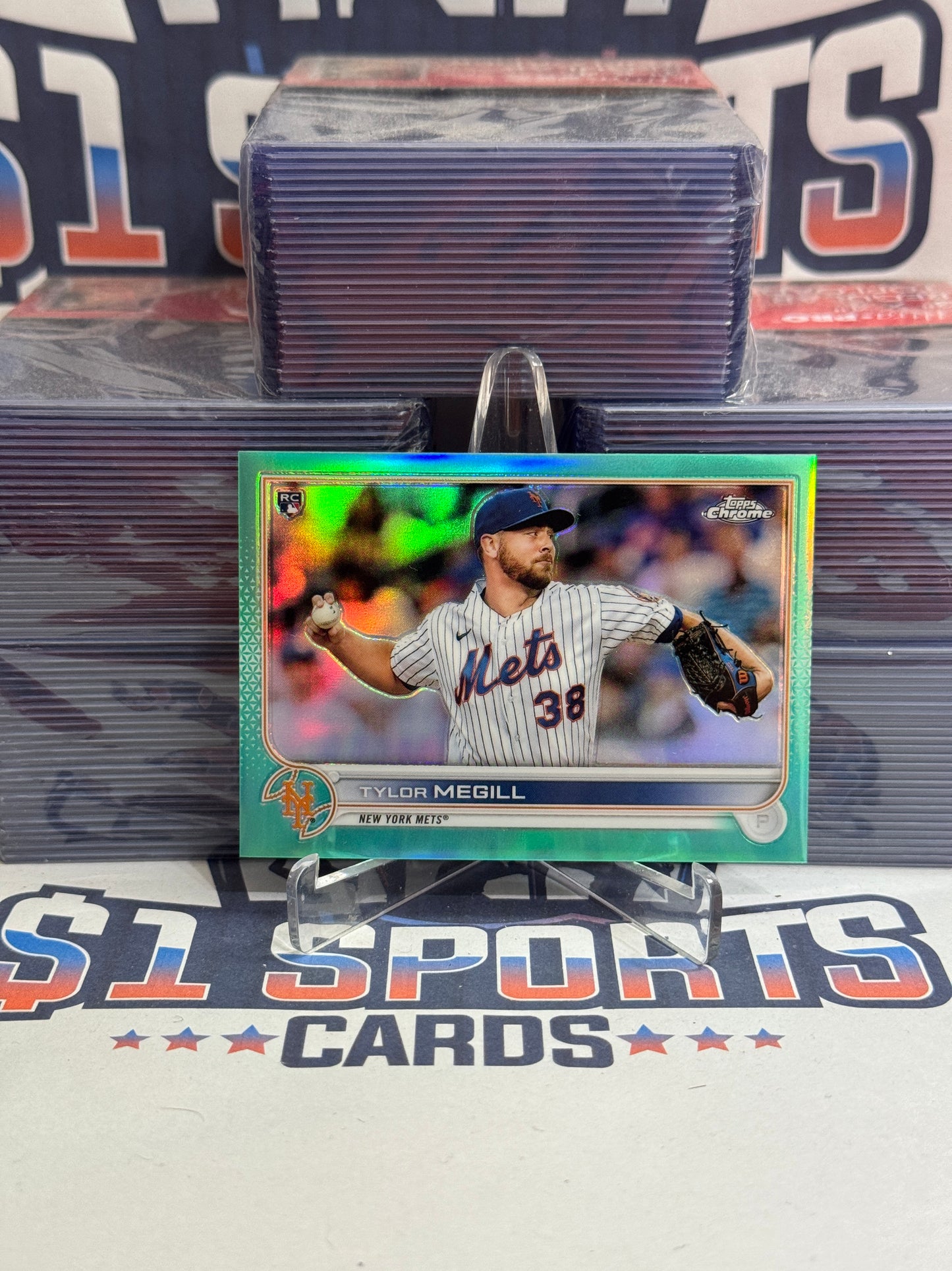 2022 Topps Chrome (Aqua Refractor 151/199) Tylor Megill Rookie #212