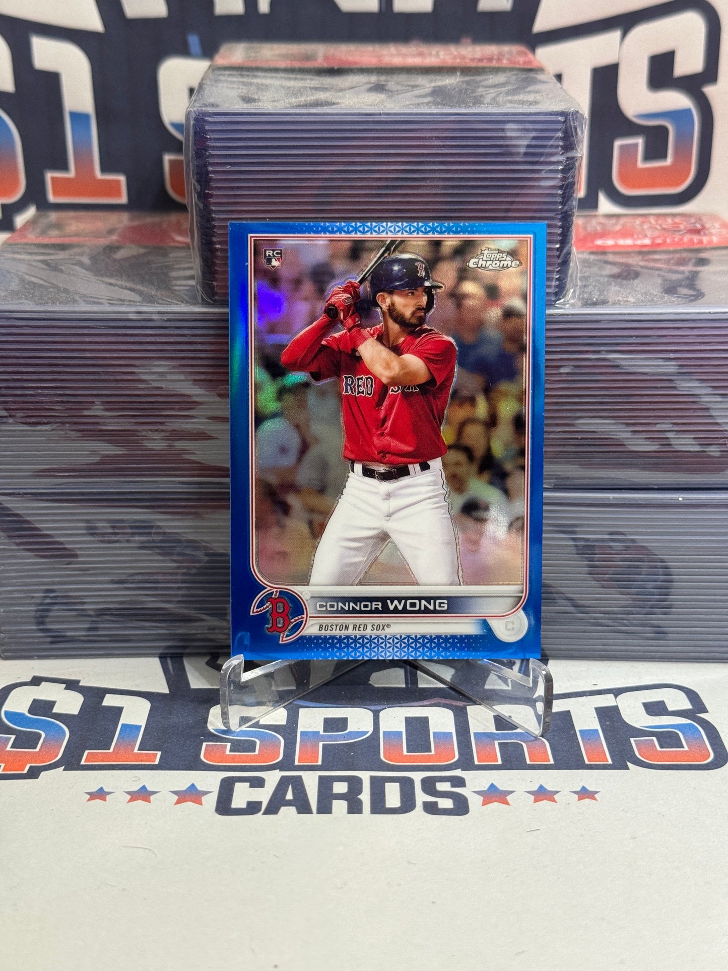 2022 Topps Chrome (Blue Refractor 124/150) Connor Wong Rookie #39