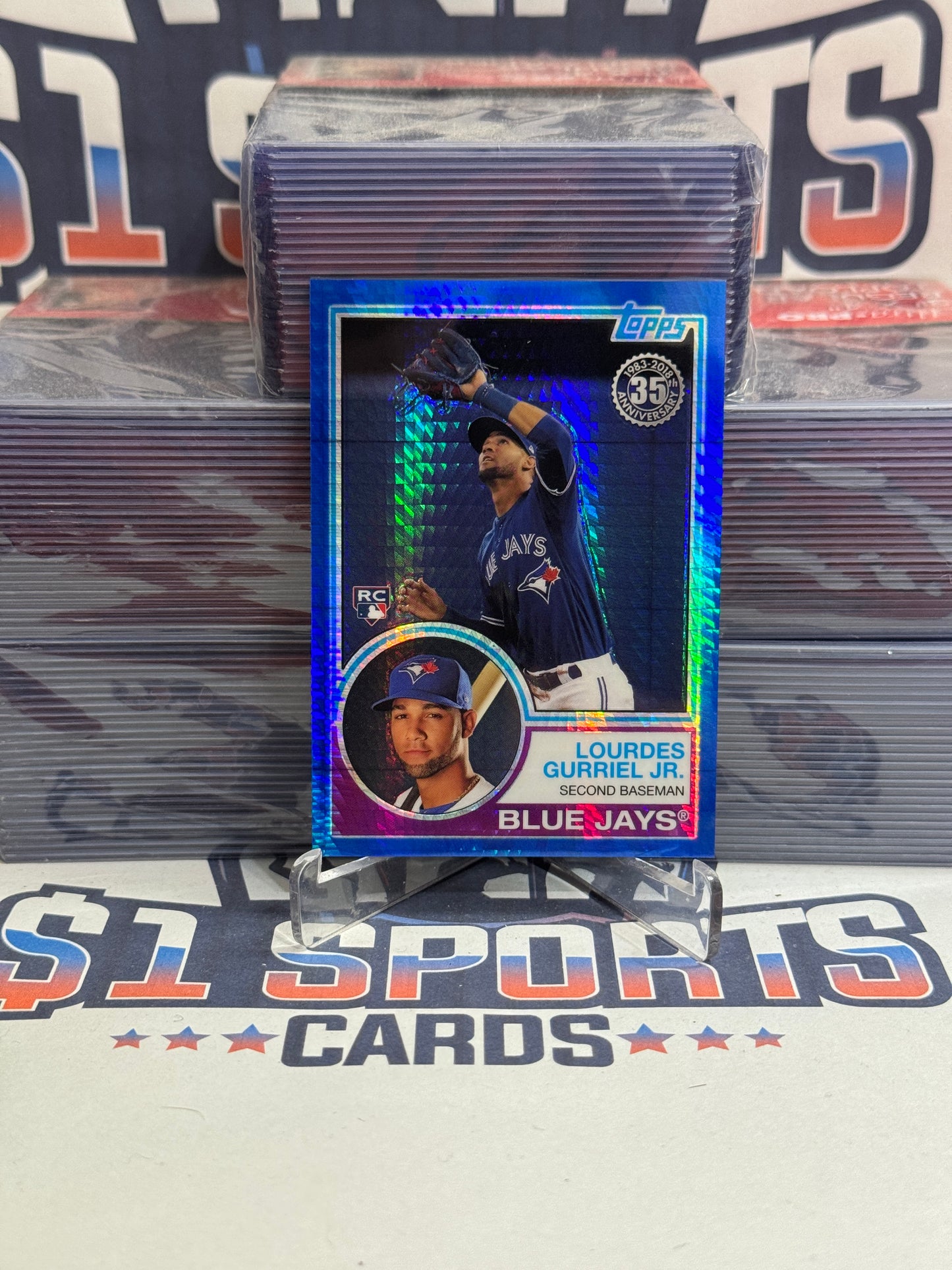 2018 Topps Chrome (Blue Refractor, 1983 Redux 25/150) Lourdes Gurriel Jr. Rookie #138
