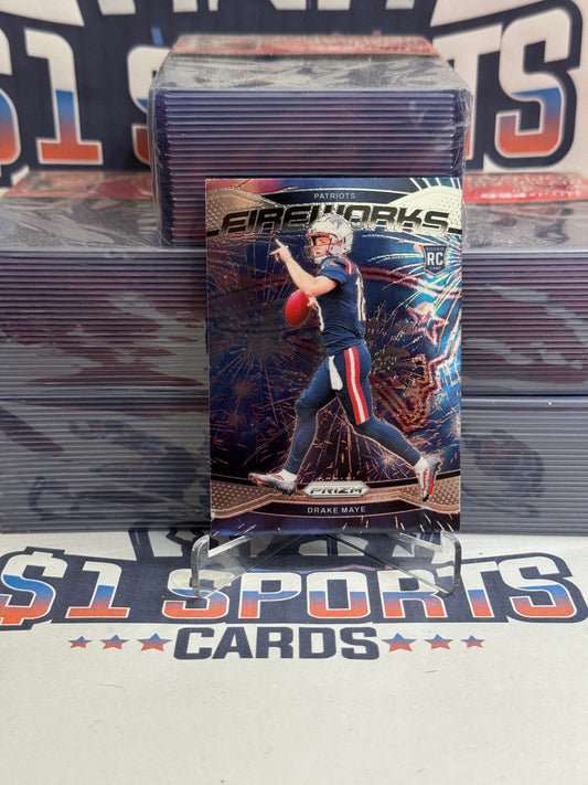 2024 Panini Prizm (Fireworks) Drake Maye Rookie #22