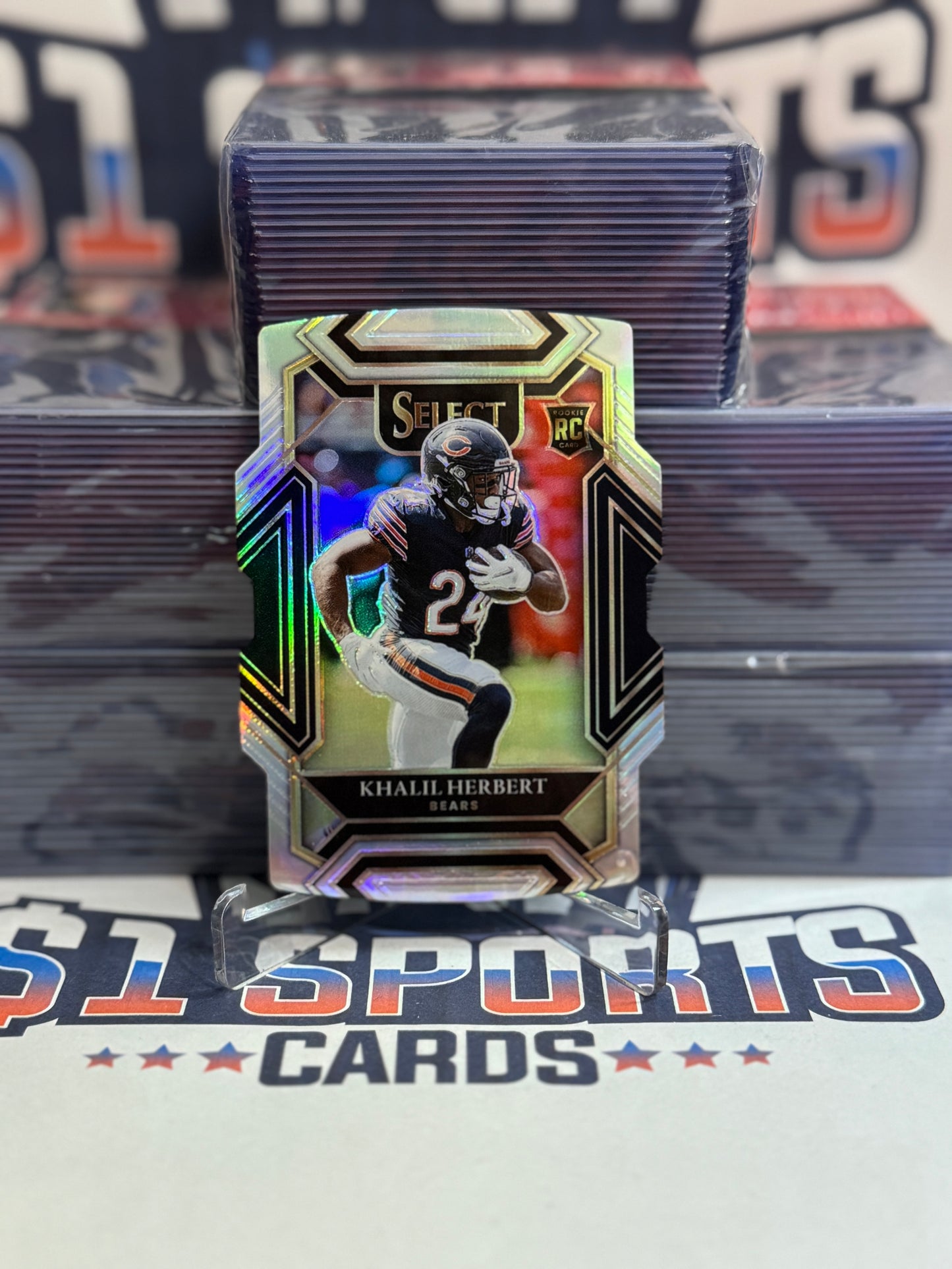 2021 Panini Select (Silver Die Cut Prizm) Khalil Herbert Rookie #297