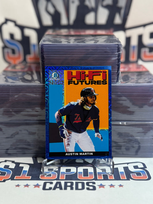 2022 Bowman Chrome Prospects (Blue Mojo Refractor, Hi-Fi Futures 80/150) Austin Martin #HIFI-10