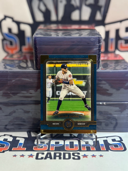 2019 Topps Museum Collection (Blue 150/150) Carlos Correa #38