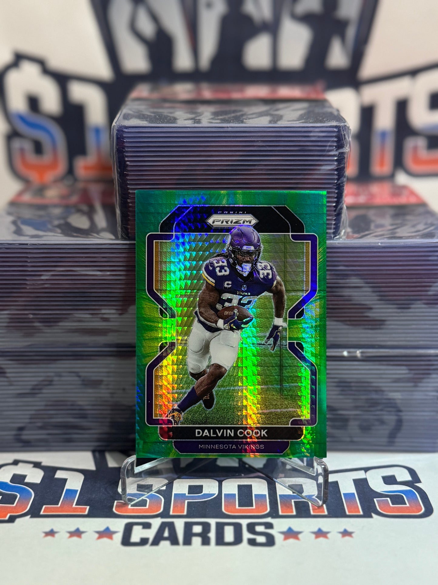 2021 Panini Prizm (Green Hyper Prizm 84/175) Dalvin Cook #129