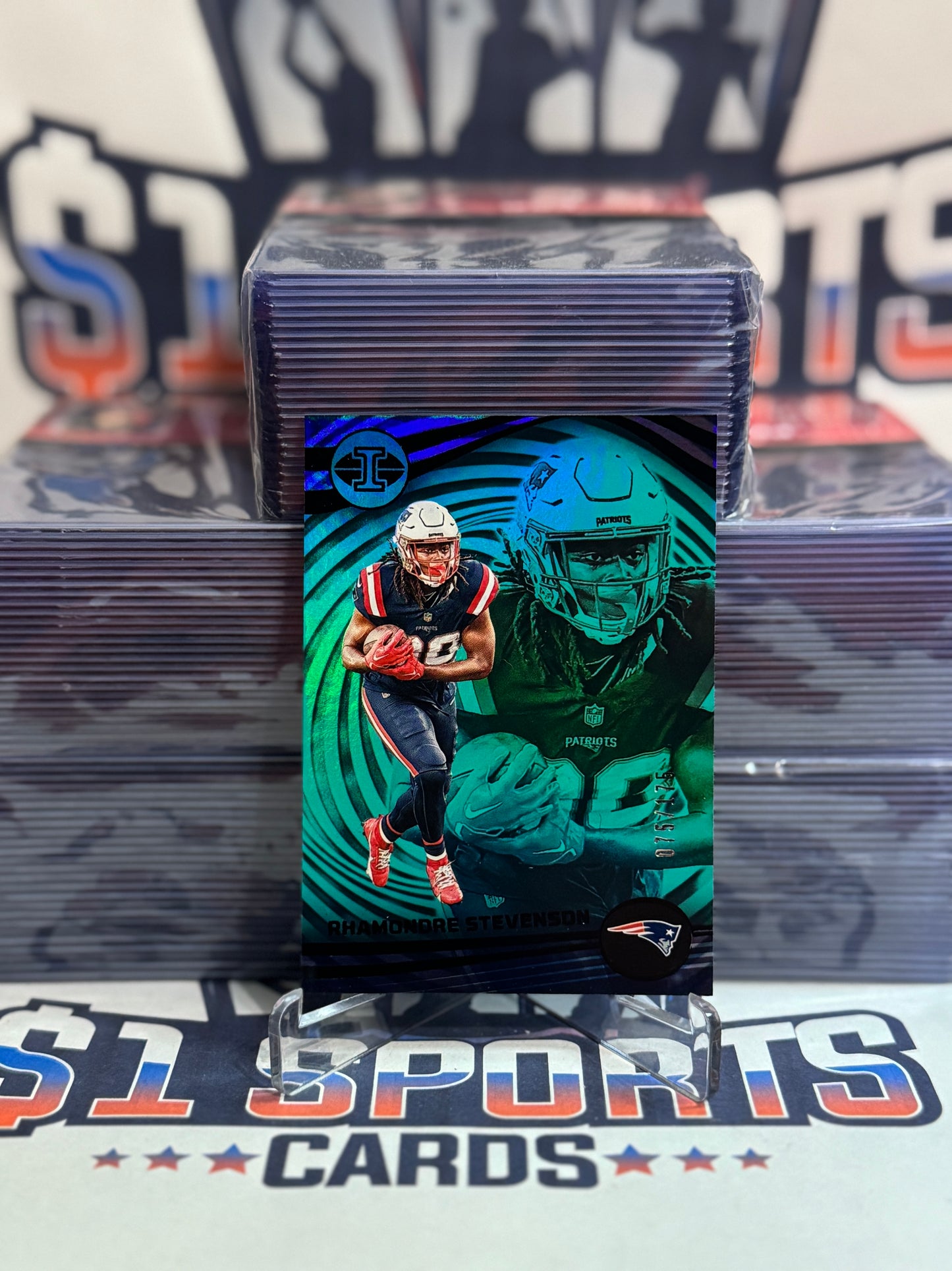 2023 Panini Illusions (Teal 75/175) Rhamondre Stevenson #77