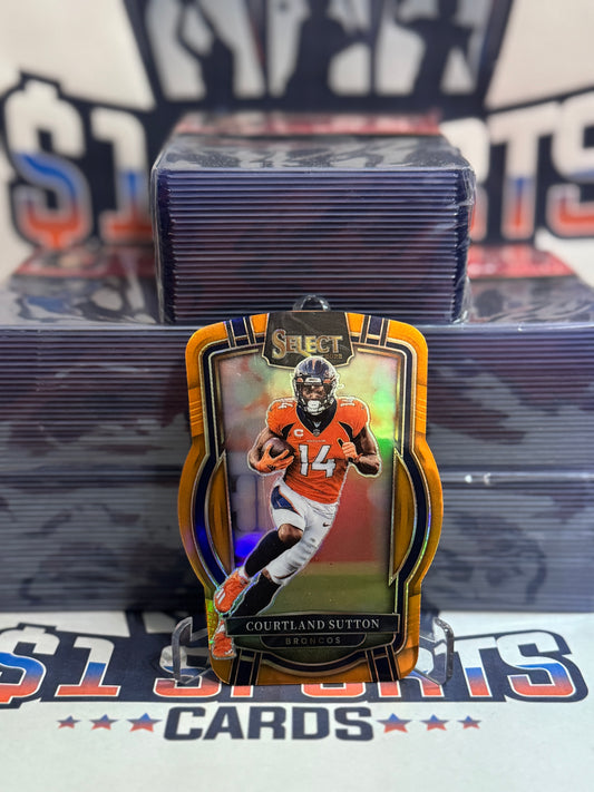 2022 Panini Select (Orange Die Cut Prizm 67/199) Courtland Sutton #270
