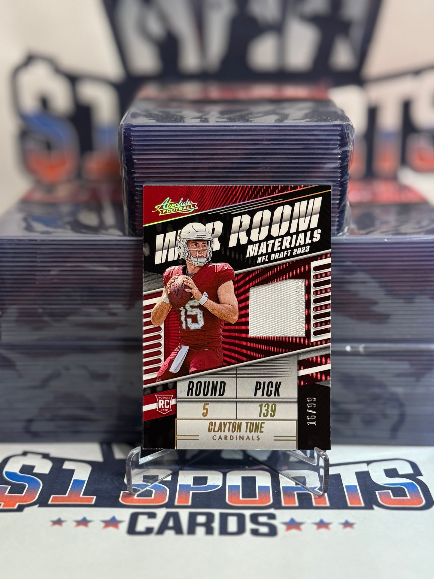 2023 Panini Absolute (War Room Relic 16/99) Clayton Tune Rookie #WR-CTU