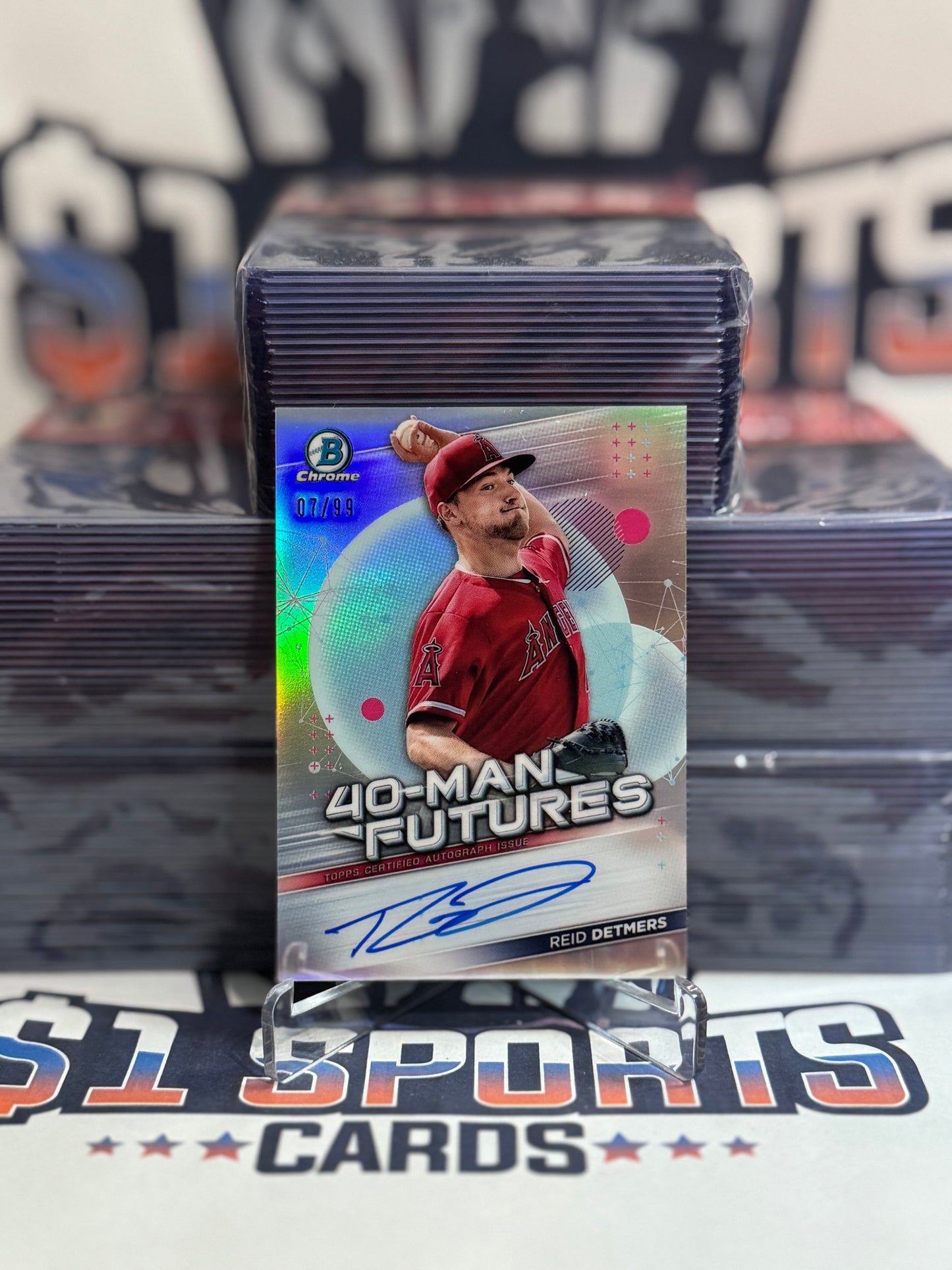 2021 Bowman Chrome (40-Man Futures, Auto 7/99) Reid Detmers Rookie #FMFA-RD