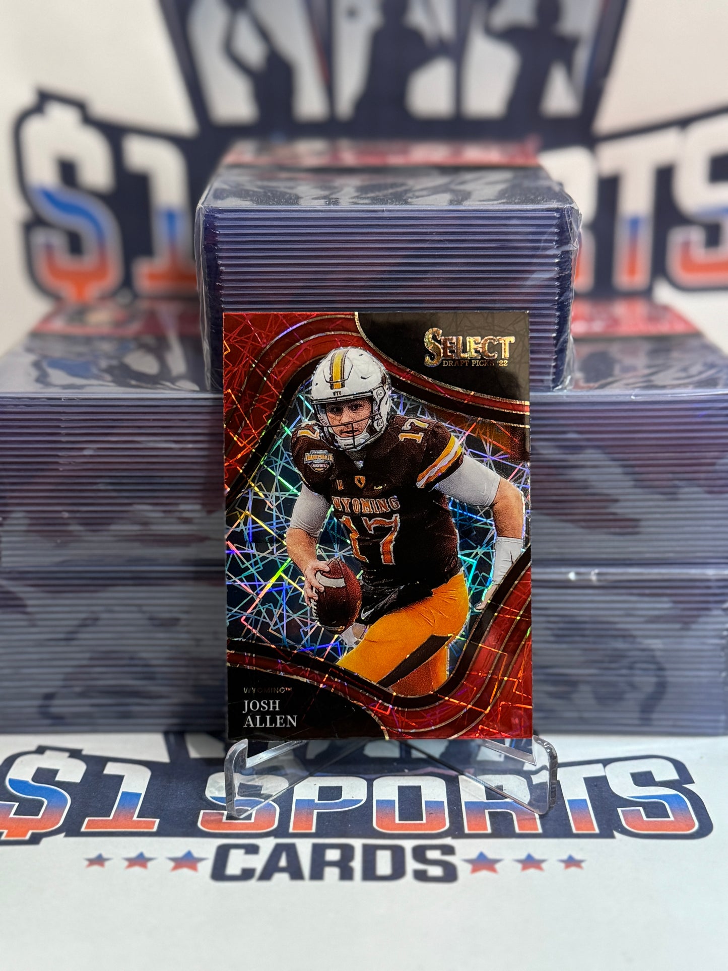 2022 Panini Select Draft Picks (Red Laser Prizm) Josh Allen #169