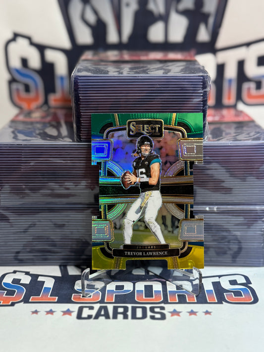 2023 Panini Select (Green Yellow Die Cut Prizm) Trevor Lawrence #46