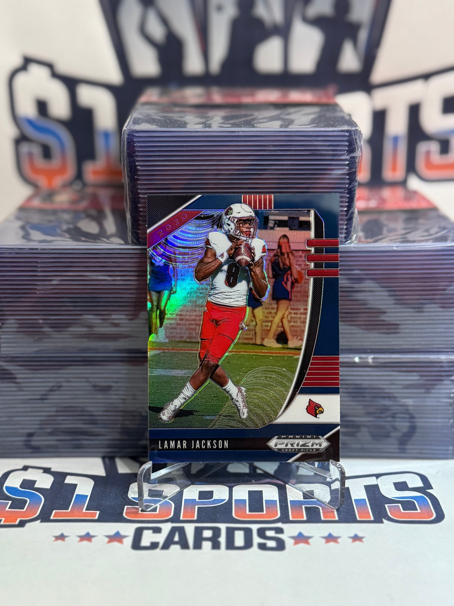 2020 Panini Prizm Draft Picks (Blue Prizm) Lamar Jackson #63