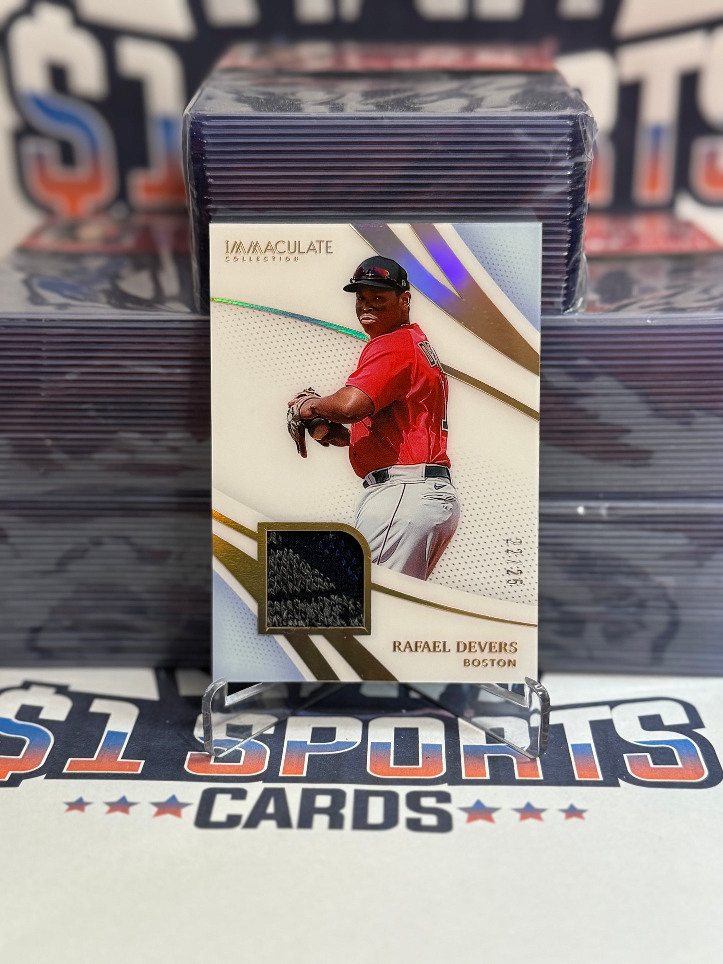 2021 Panini Immaculate (Multi-Color Jersey Relic 22/25) Rafael Devers #M-RD