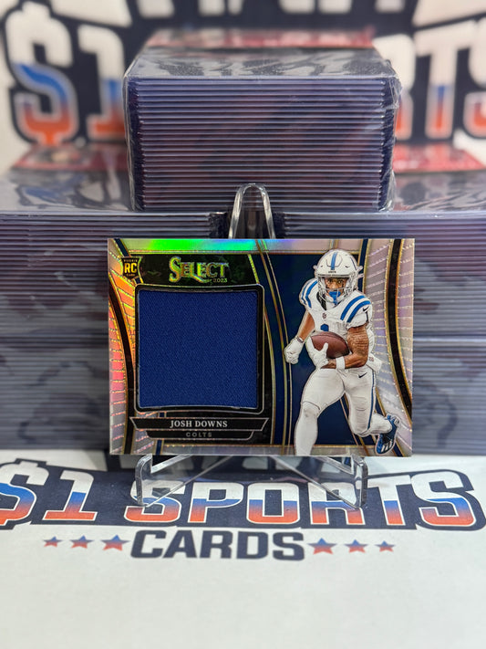 2023 Panini Select (Silver Prizm, Swatches Relic 15/99) Josh Downs Rookie #SWA-JDO