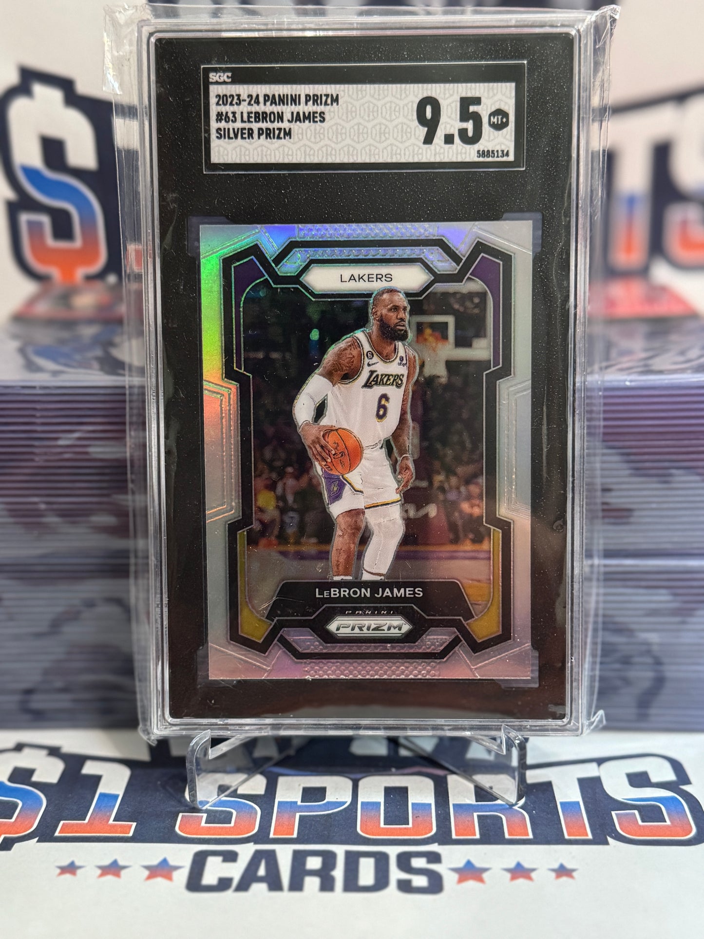2023 Panini Prizm (Silver Prizm) LeBron James #63 - SGC 9.5