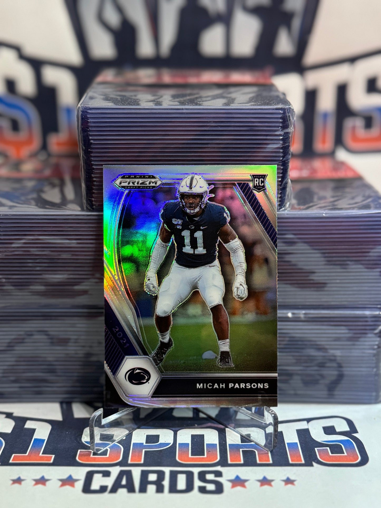 2021 Panini Prizm Draft Picks (Silver Prizm) Micah Parsons Rookie #136