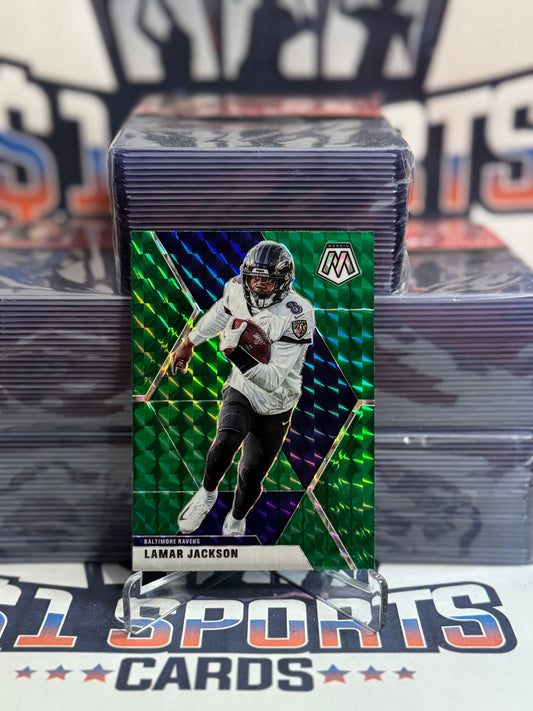 2020 Panini Mosaic (Green Prizm) Lamar Jackson #19