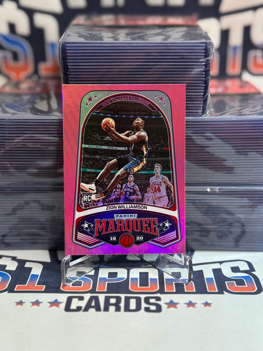 2019 Panini Chronicles (Pink, Marquee) Zion Williamson Rookie #244