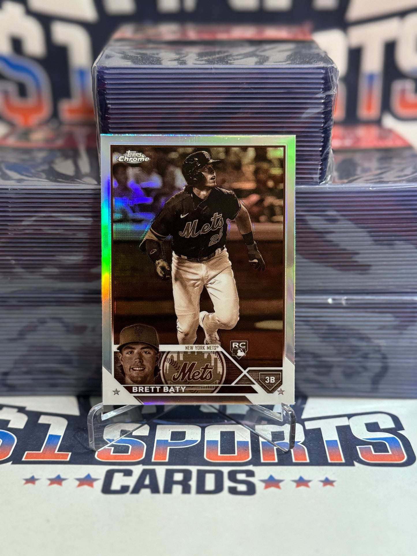 2023 Topps Chrome (Sepia Refractor) Brett Baty Rookie #204