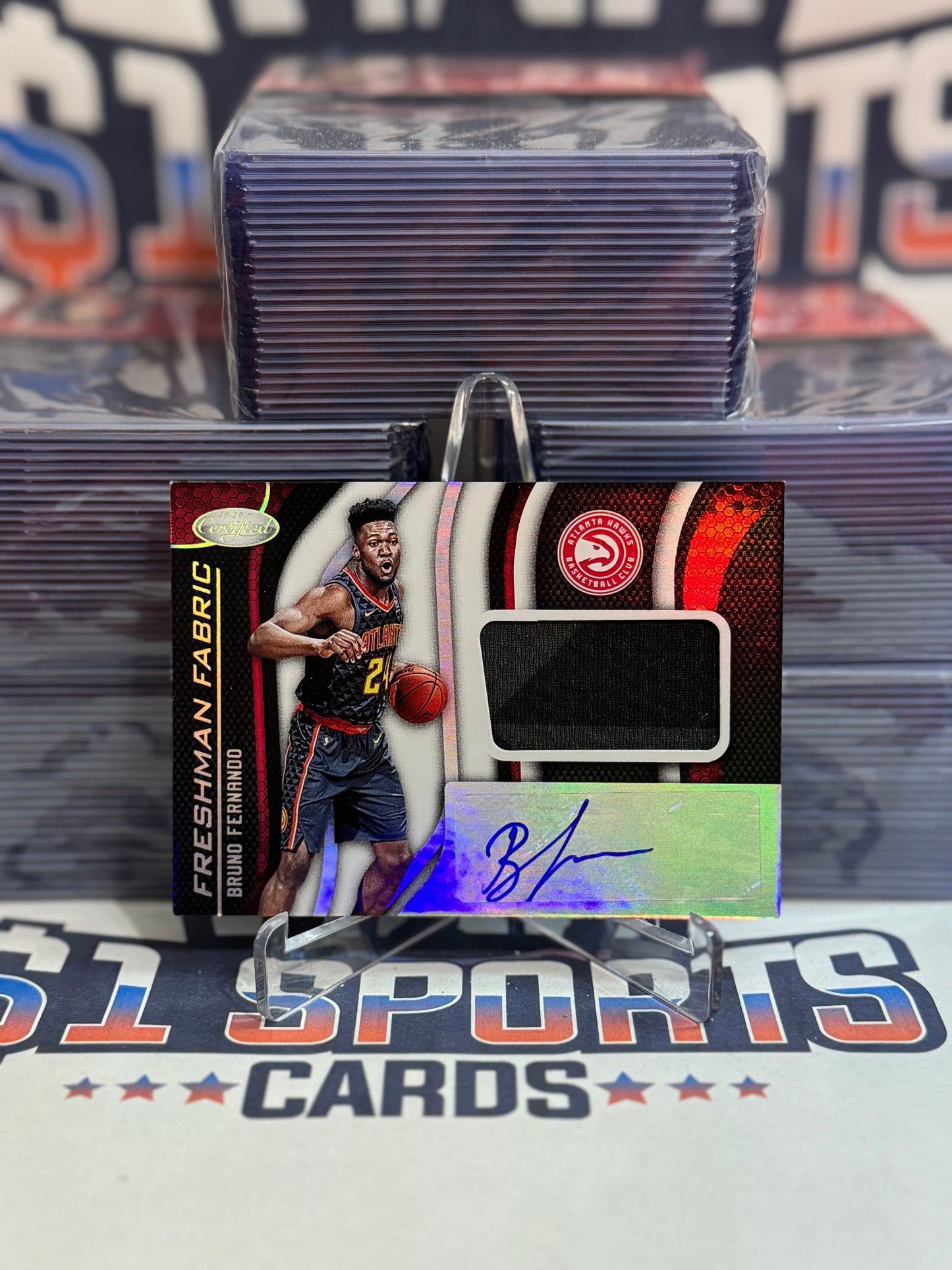 2018 Panini Certified (Freshman Fabric Rookie Patch Auto Relic) Bruno Fernando #FF-BF